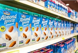 shelf of Almond Breeze Shelf Stable products