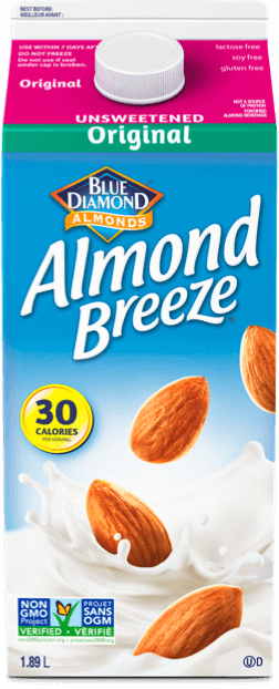 Almond breeze original unsweetened packaging