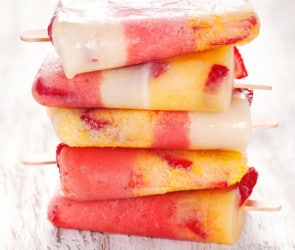 stack of almond beverage popsicles