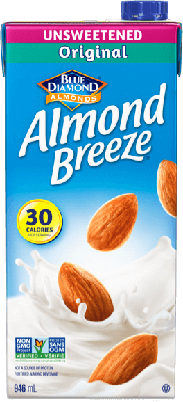 Shelf stable unsweetened almond breeze packaging