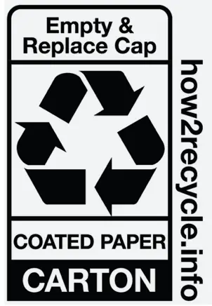 Coated Paper Carton Recycling Label